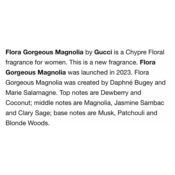 Gucci Flora Gorgeous Magnolia Eau de Parfum Spray - .34 fl oz NIB - Picture 5 of 5